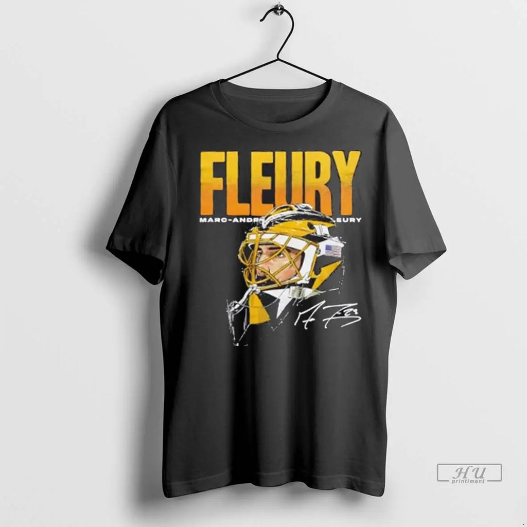 Officials Pittsburgh Penguins 29 Marc Andre Fleury Signature 2 Sided T Shirt