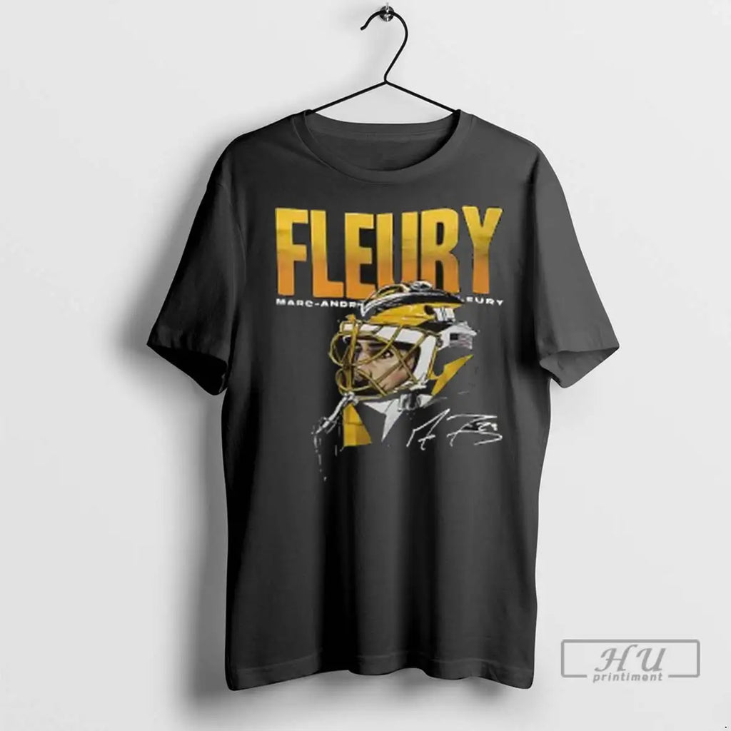 Officials Pittsburgh Penguins Marc Andre Fleury Signature Two Sided T Shirt