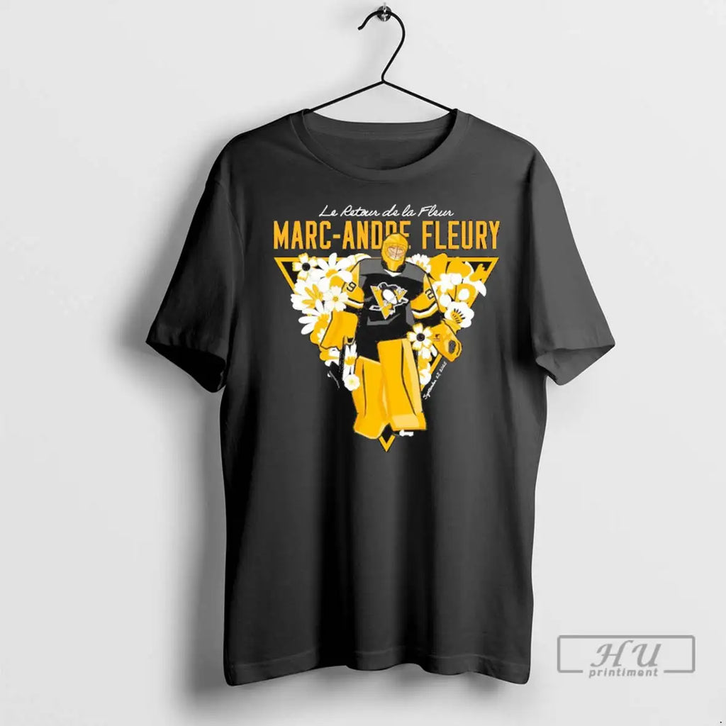 Officials Pittsburgh Penguins Yellow Marc Andre Fleury T Shirt