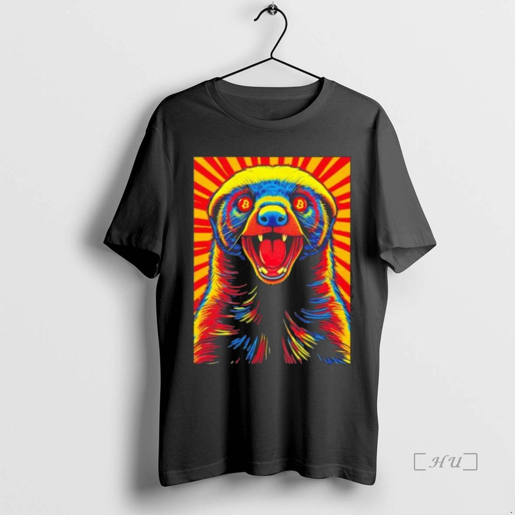 Officials Pop Art Bitcoin Honey Badger Premium T Shirt Sweater