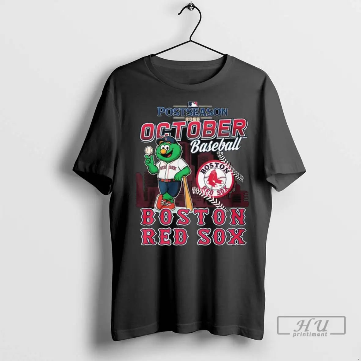Officials Postseason 2025 October Baseball Mascot Boston Red Sox Skyline Long Sleve T Shirt