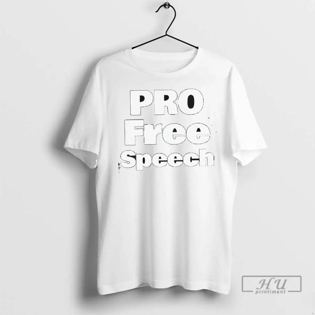 Officials Pro Free Speech Bold Text Black T Shirt