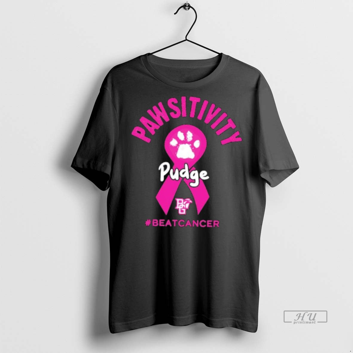 Officials Pudge The Cat Breast Cancer Awareness Pink Tee Shirt Sweater