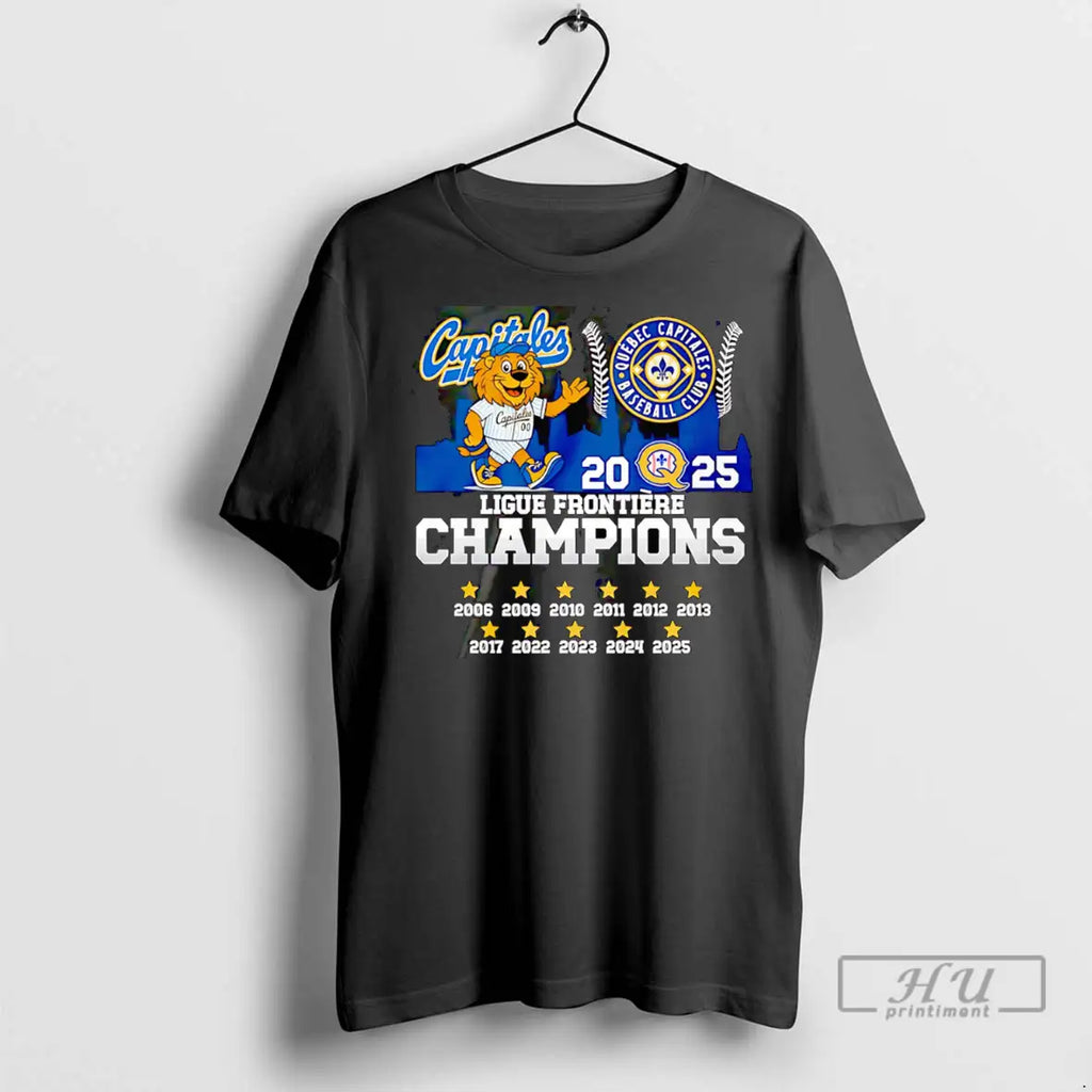 Officials Quebec Capitales 2025 Ligue Frontiere Champions Mascot T Shirt