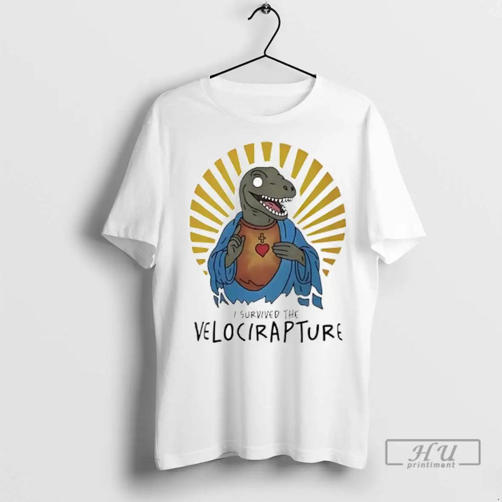 Officials Raptor Jesus I Survived The Velocirapture Ladies T Shirt