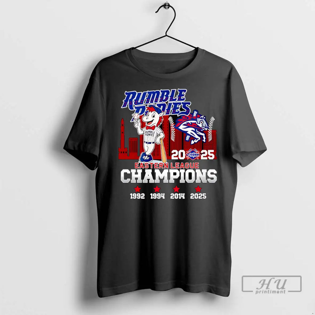 Officials Rumble Ponies 2025 Eastern League Champions Mascot T Shirt