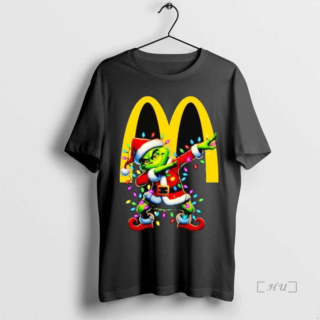 Officials Santa Grinch Dabbing Mcdonalds Christmas Light Premium T Shirt Sweater