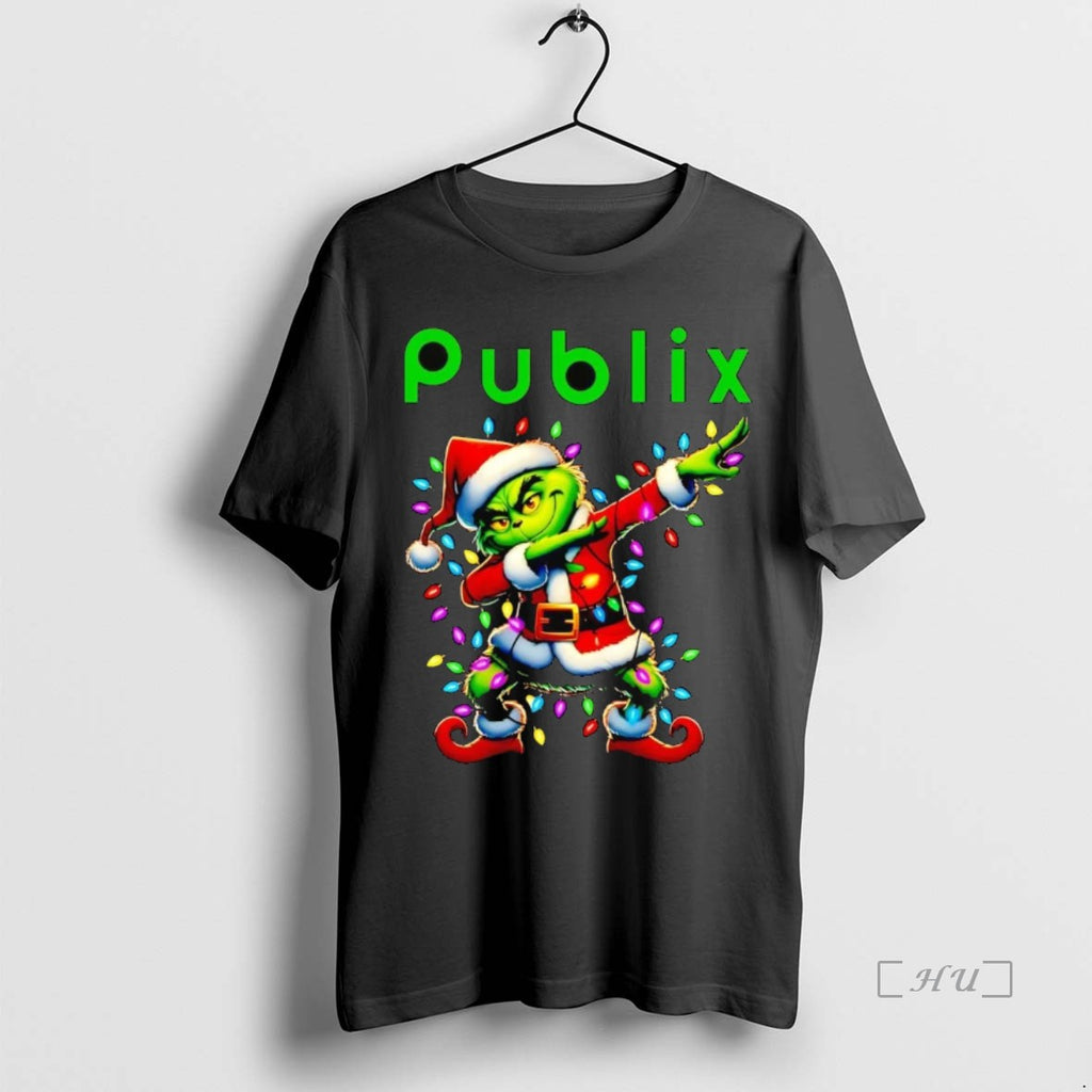 Officials Santa Grinch Dabbing Publix Christmas Light Premium T Shirt Sweater
