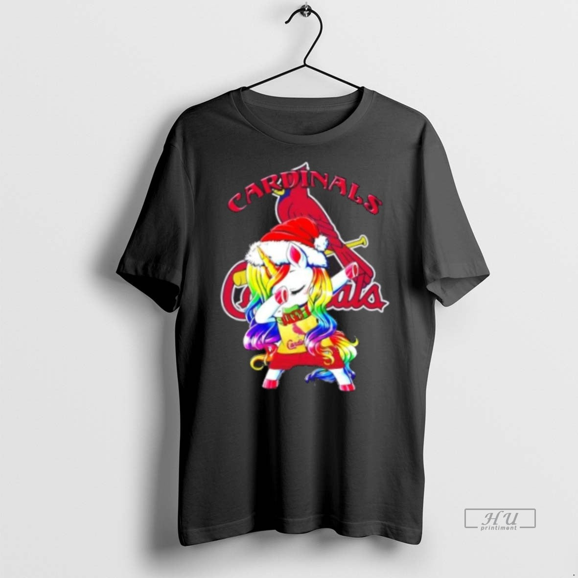 Officials St Louis Cardinals X Unicorn Santa Hat Dabbing Merry Christmas Premium Tee Shirt Sweater