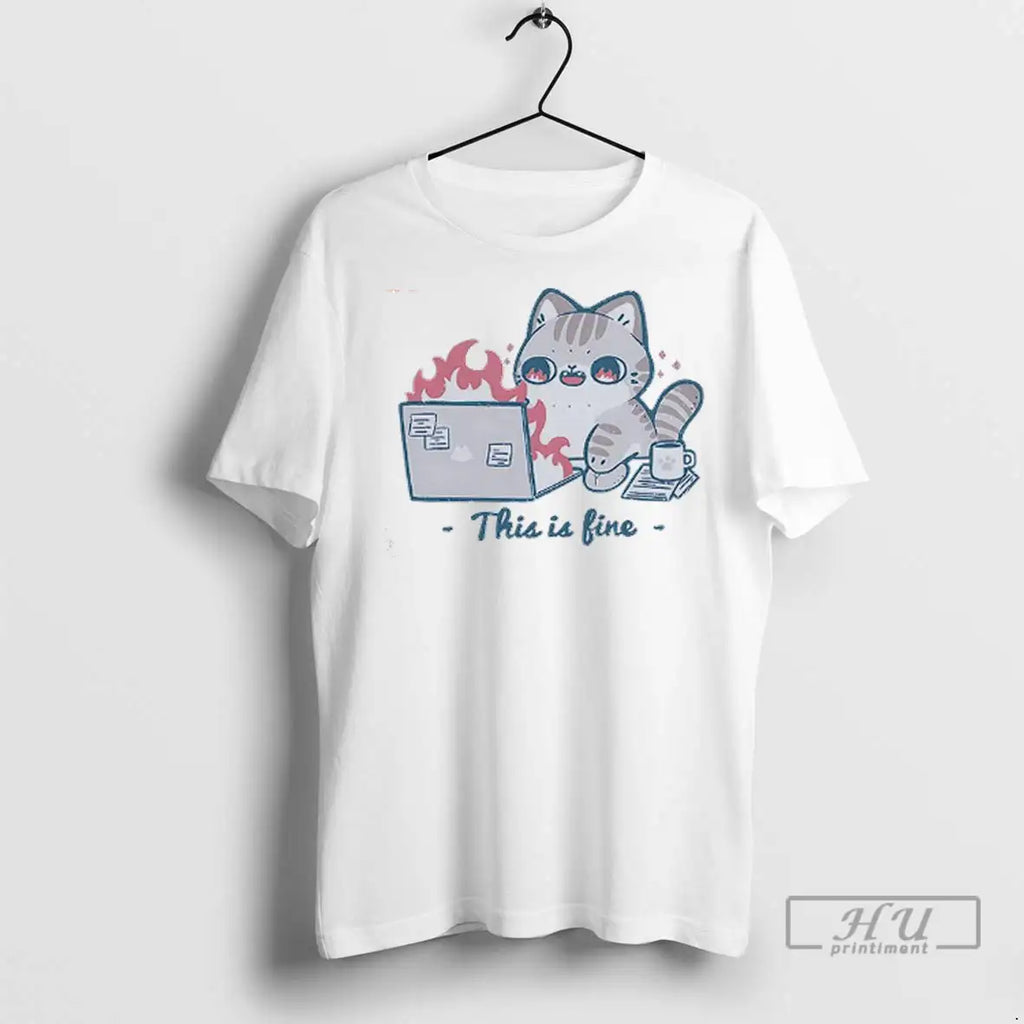 Officials This Is Fine Cat T Shirt