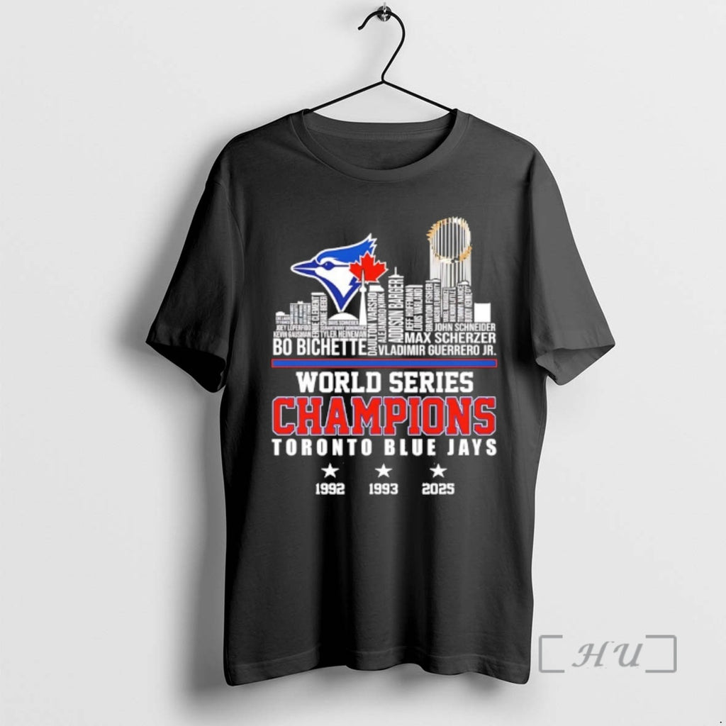Officials Toronto Blue Jays World Series 3x Champions Players Names City Skyline