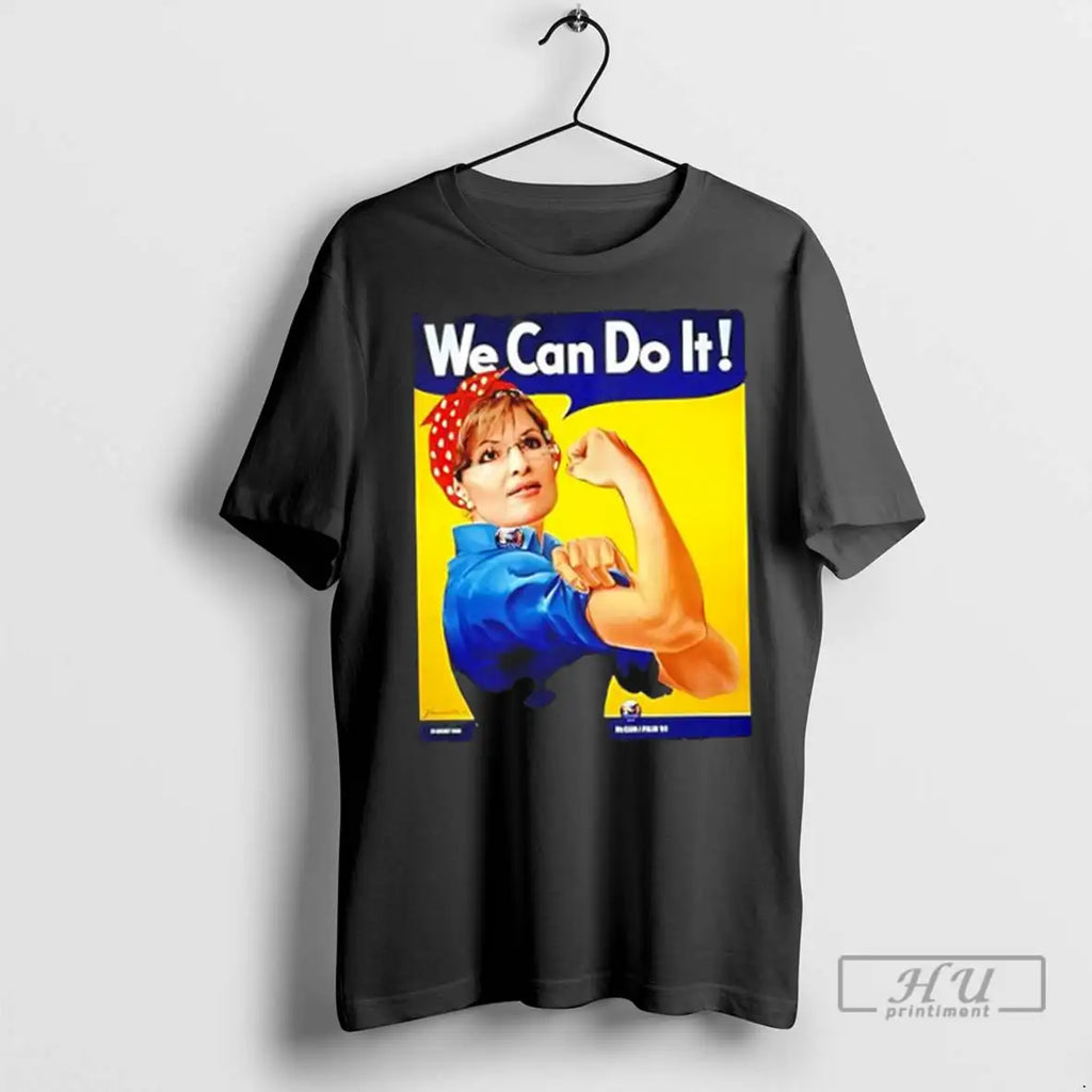 Officials We Can Do It Sarah Palin Rosie Black T Shirt