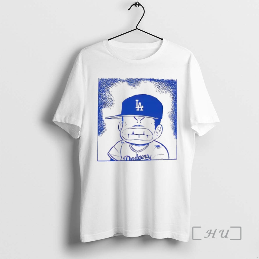 Officials Yoshinobu Yamamoto Los Angeles Dodgers Mvp Number 18 Cartoon 2 Sided