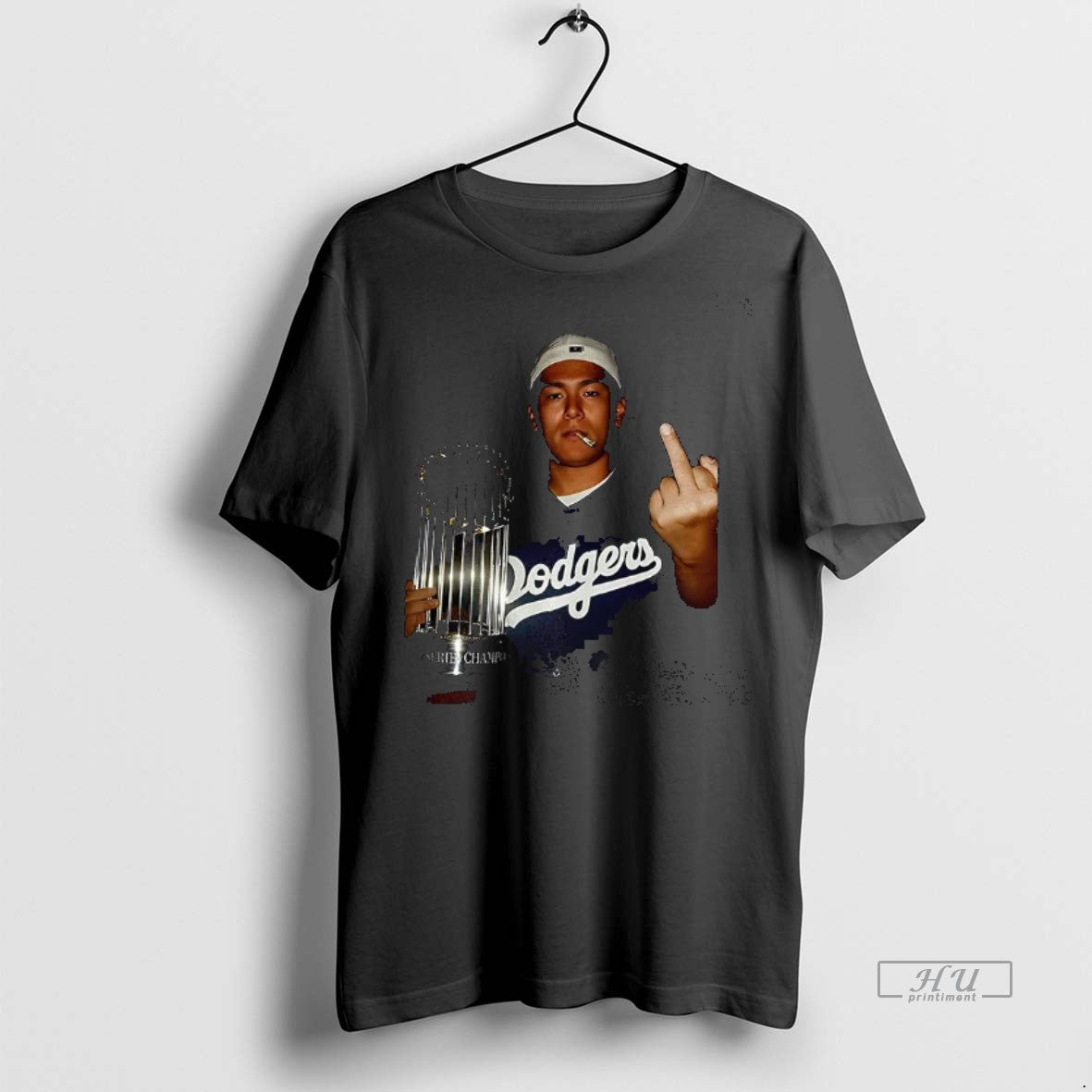 Officials Yoshinobu Yamamoto Los Angeles Dodgers World Series 2025 Champions Middle Finger Premium