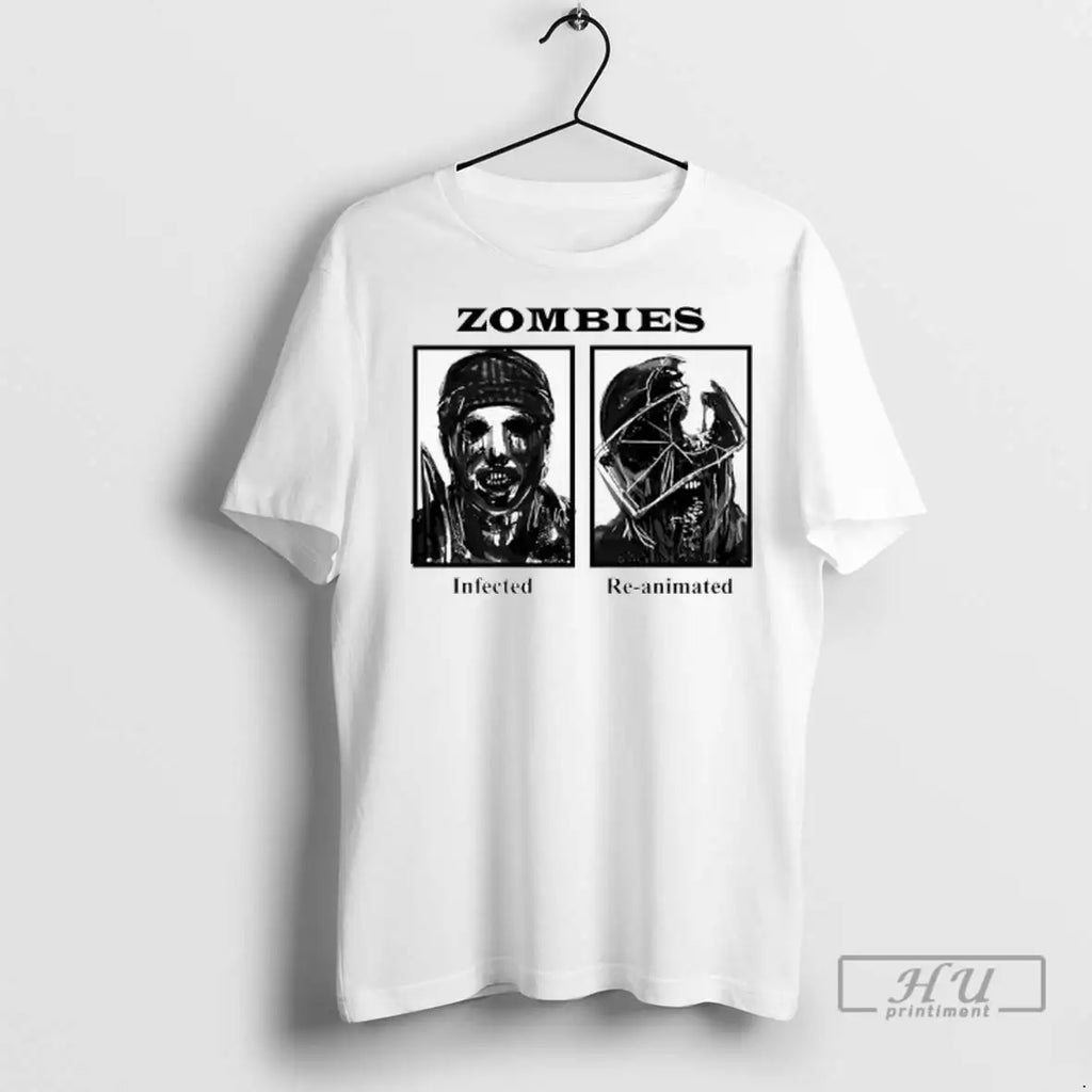 Officials Zombies Infected Re Animated Horror Ladies T Shirt
