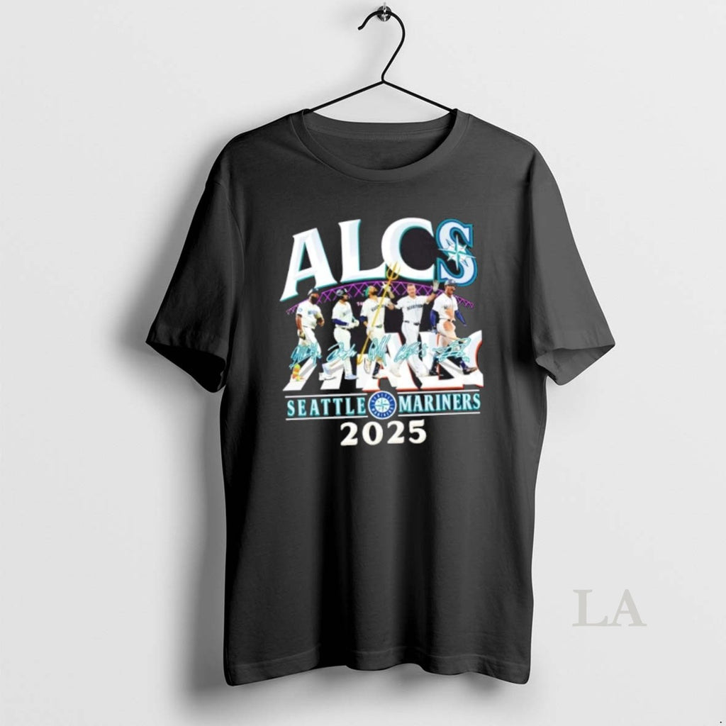 Original 2025 Alcs Seattle Mariners Players Abbey Road Signatures