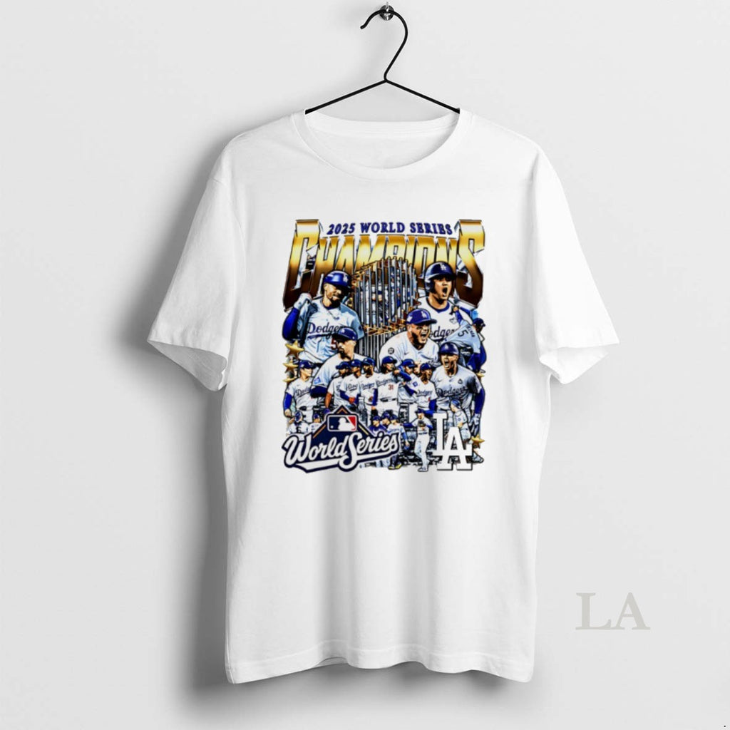 Original 2025 World Series Champions Los Angeles Dodgers All Team Graphic