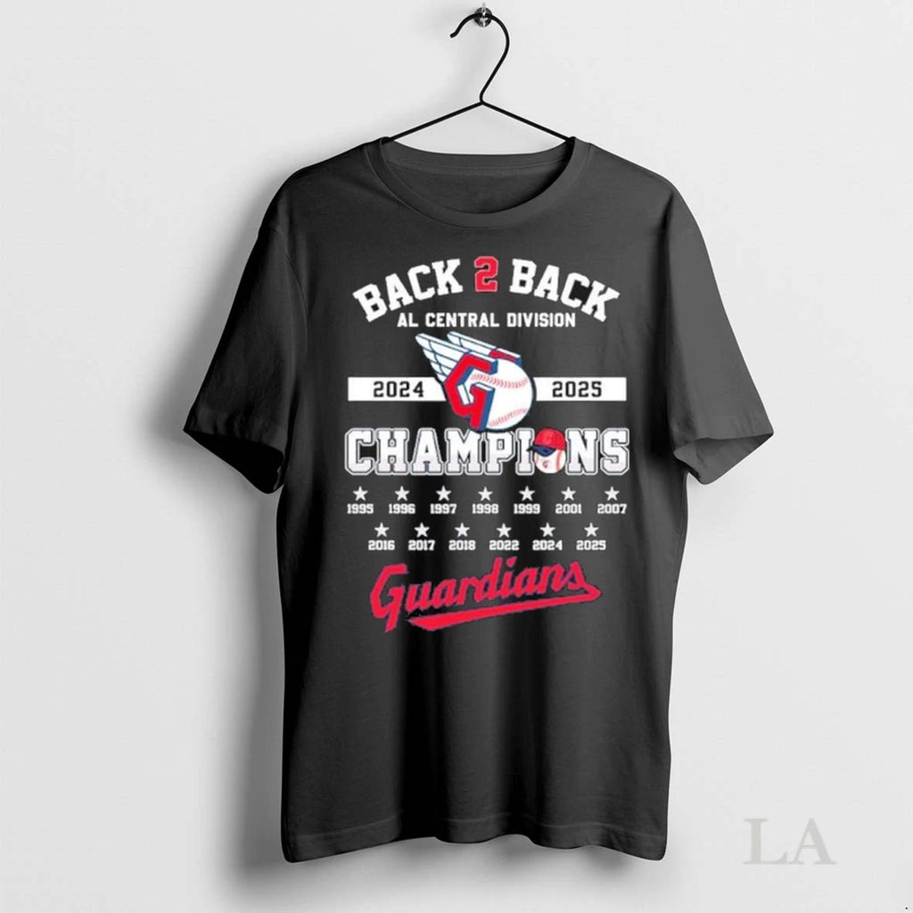 Original Back 2 Back Cleveland Baseball Al Central Division Champions