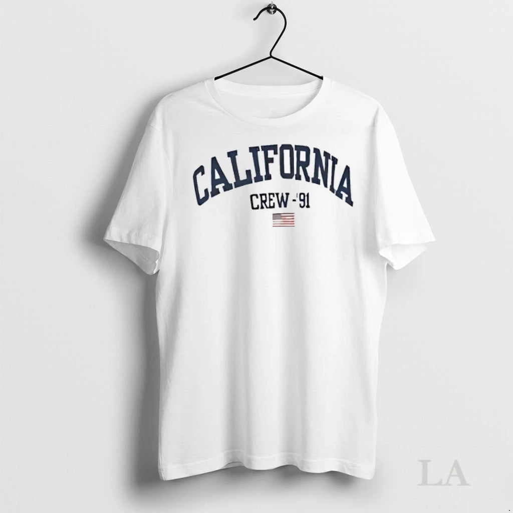 Original California Crew 91 American Flag Ladies