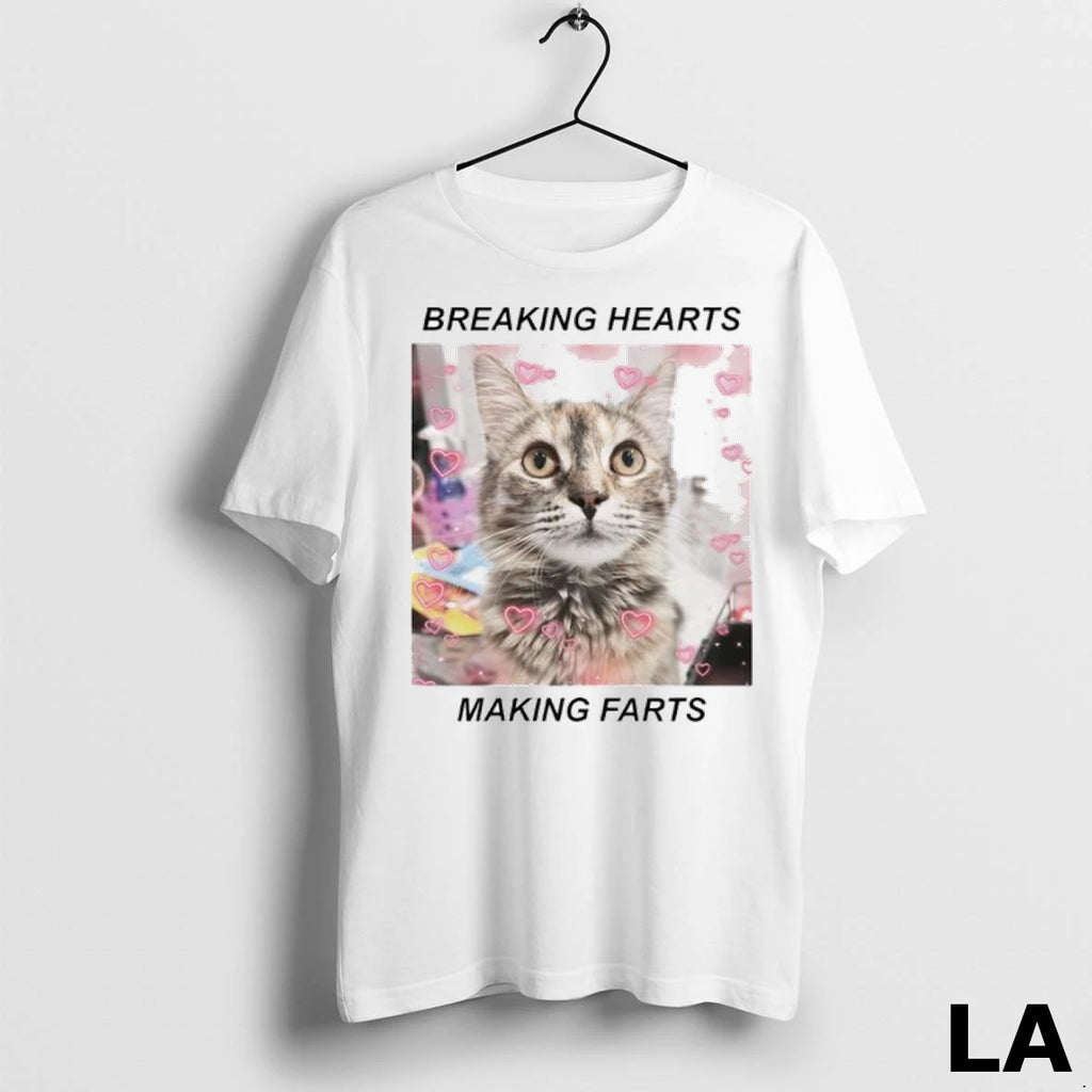 Original Cat Breaking Hearts Making Farts Ladies