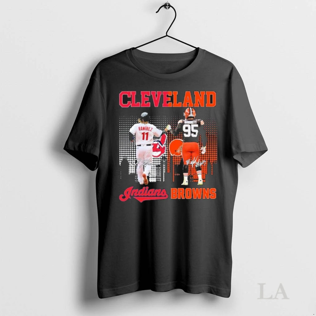 Original Cleveland Indians Jose Ramirez And Myles Garrett Browns