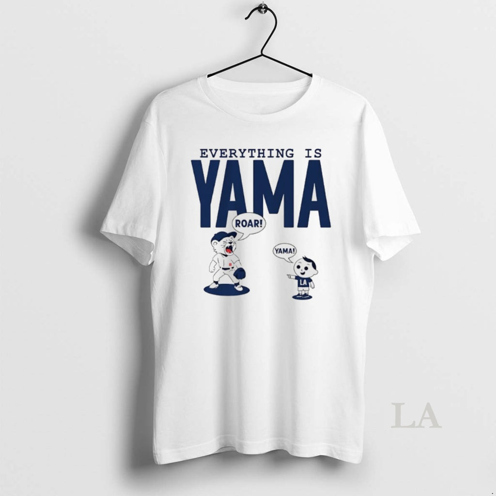 Original Dodgers Yoshinobu Yamamoto Everything Is Yama Mascot Cartoon