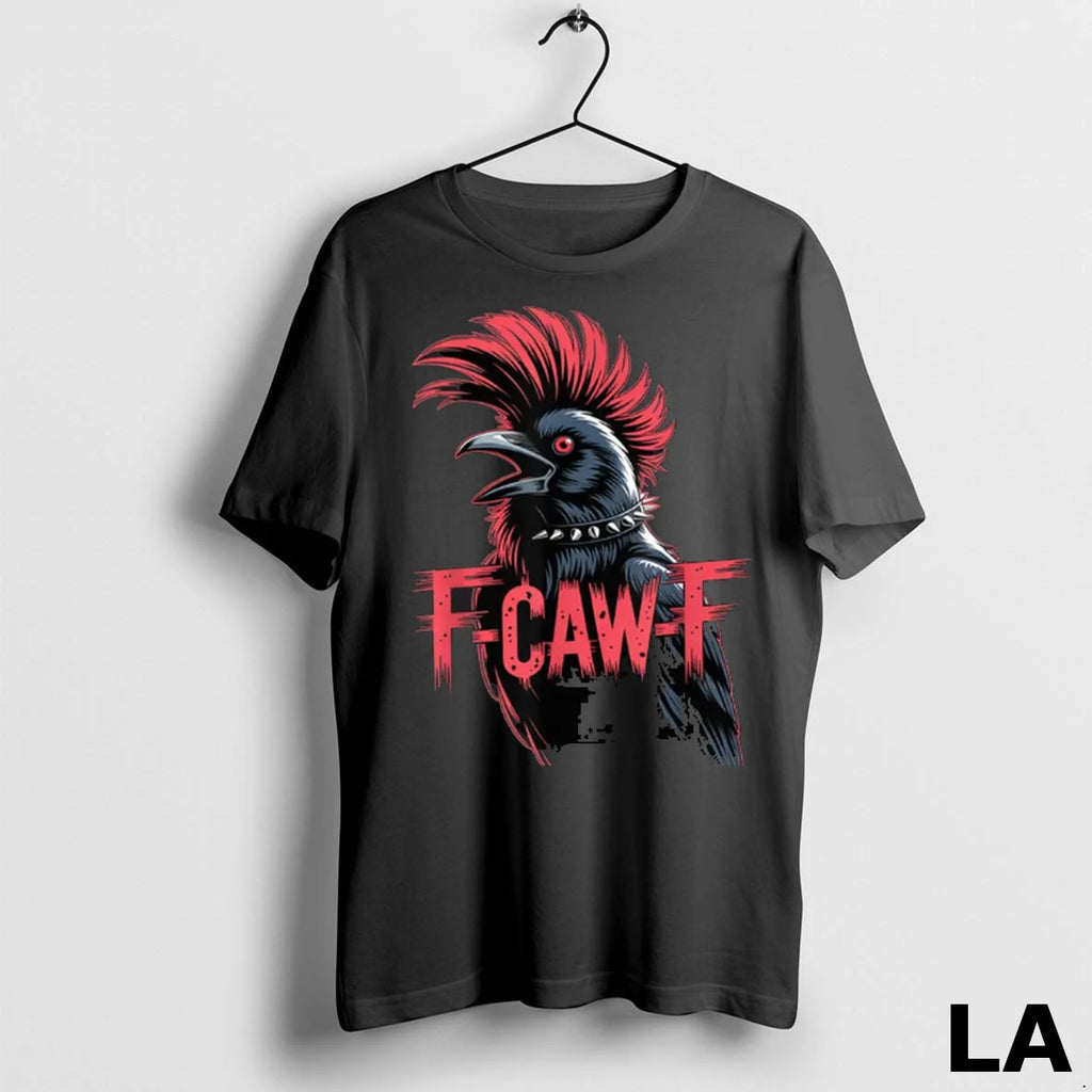 Original F Caw F Crow Gothic Moon Black Bird Halloween