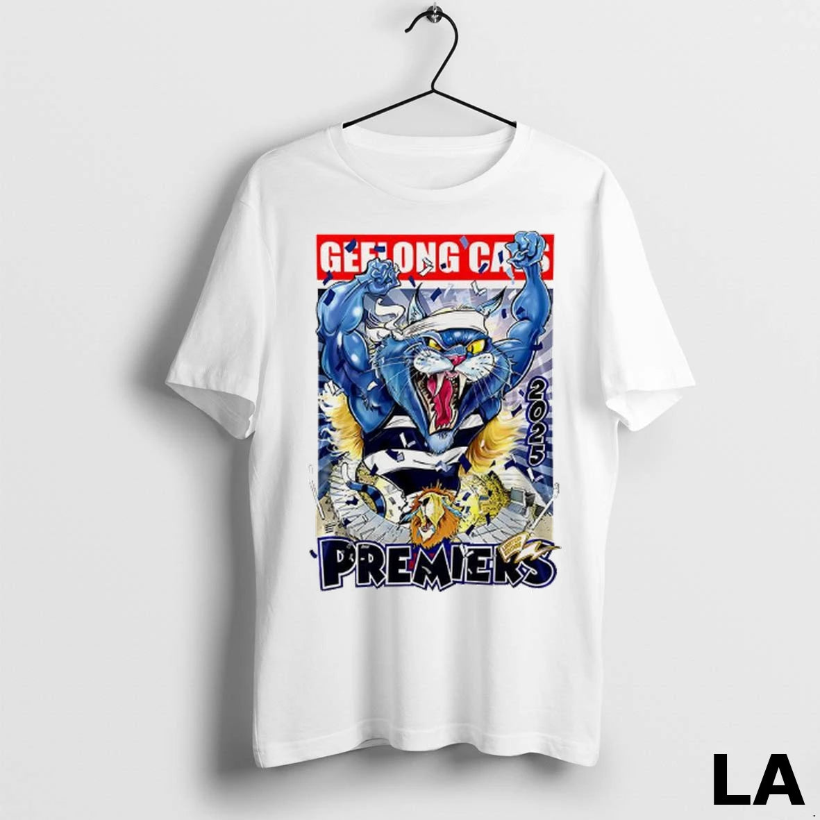 Original Geelong Cats Afl Premiers 2025 Masot Graphic