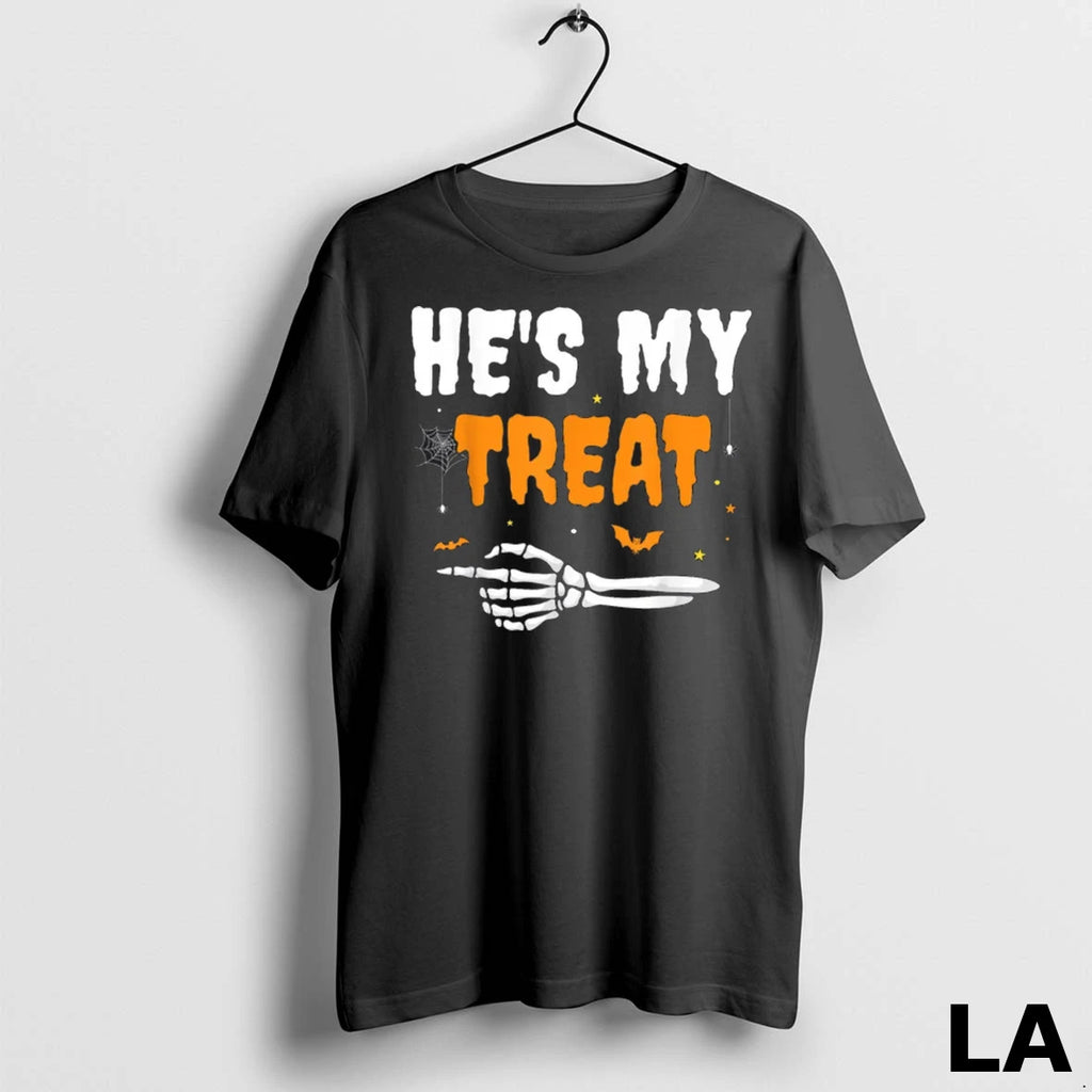 Original Hes My Treat Funny Skeleton Halloween Matching Couples