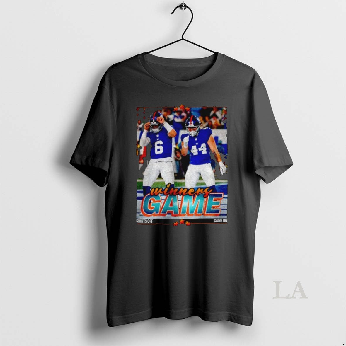 Original Jaxson Dart Cam Skattebo Giants Football Player Winners Game