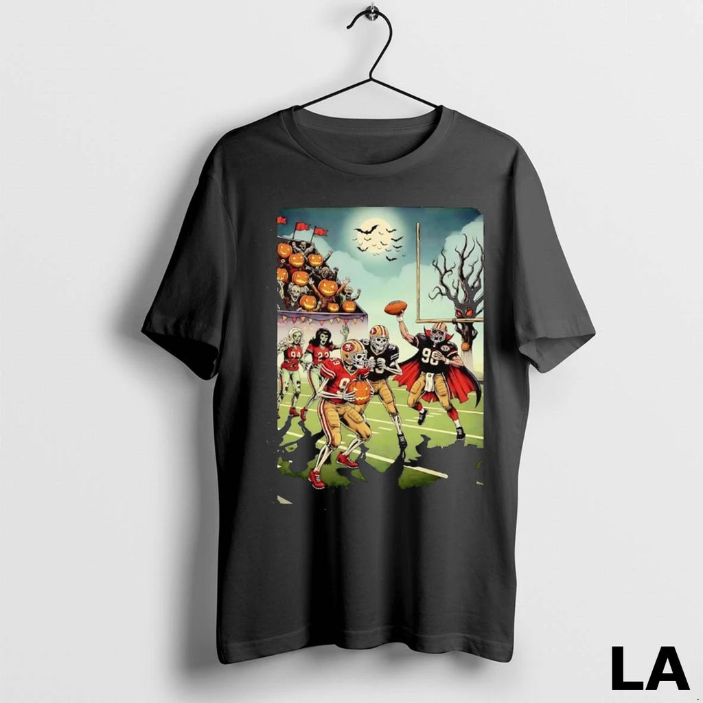 Original Kc Chiefs Vs Sf 49ers Skeleton Players Halloween