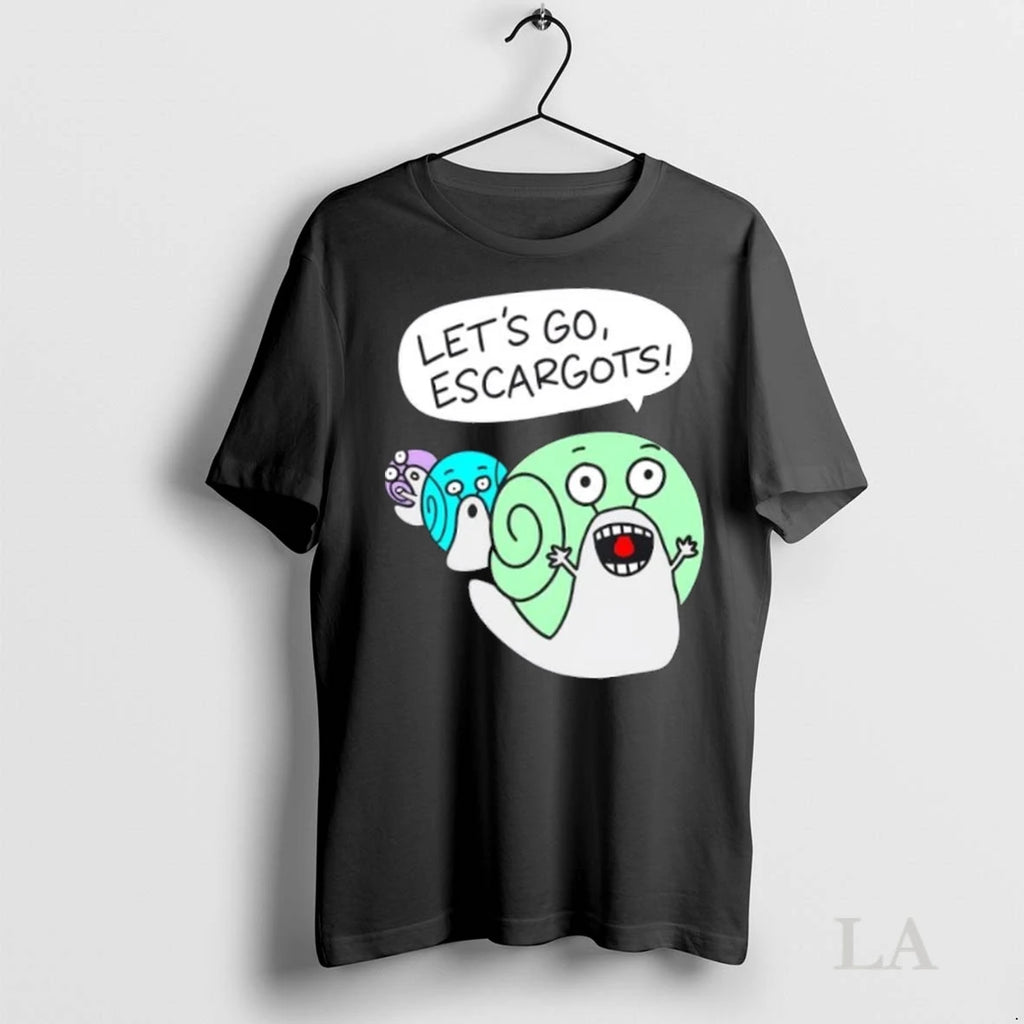Original Lets Go Escargots Quirky Cartoon Snail Pun