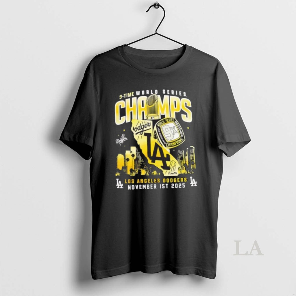 Original Los Angeles Dodgers 9 Time World Series Champions 2025 Skyline