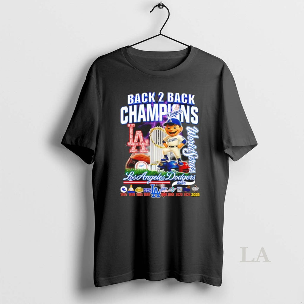 Original Los Angeles Dodgers Back 2 Back Champions World Series Mascot