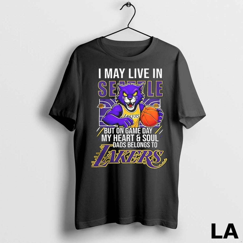 Original Los Angeles Lakers I May Live In Seattle Game Day Basketball