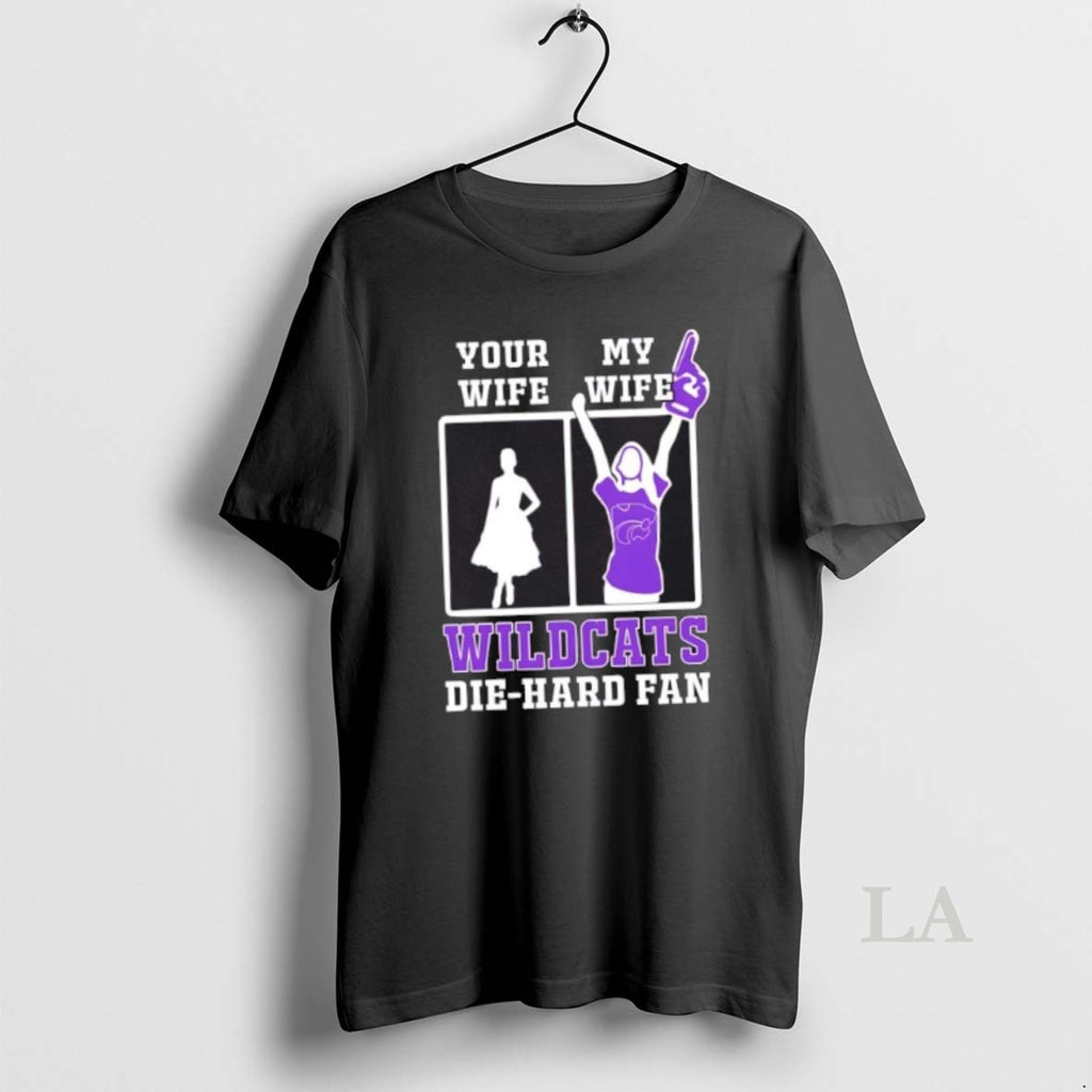Original My Wife Kansas State Wildcats Football Die Hard Fan
