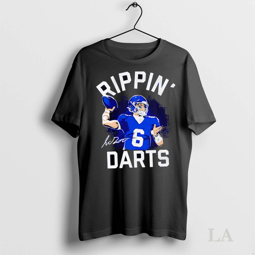 Original New York Giants Jaxson Dart Rippin Darts