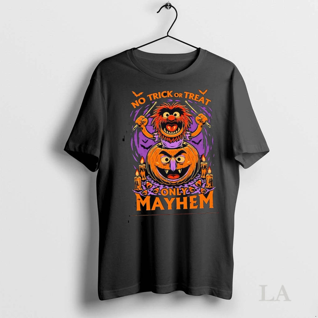 Original No Trick Or Treat Only Mayhem Puppet Pumpkin Halloween
