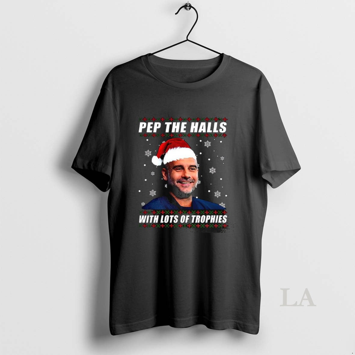 Original Pep Guardiola The Citizens Coach Pep The Halls With Lots Of Trophies Christmas