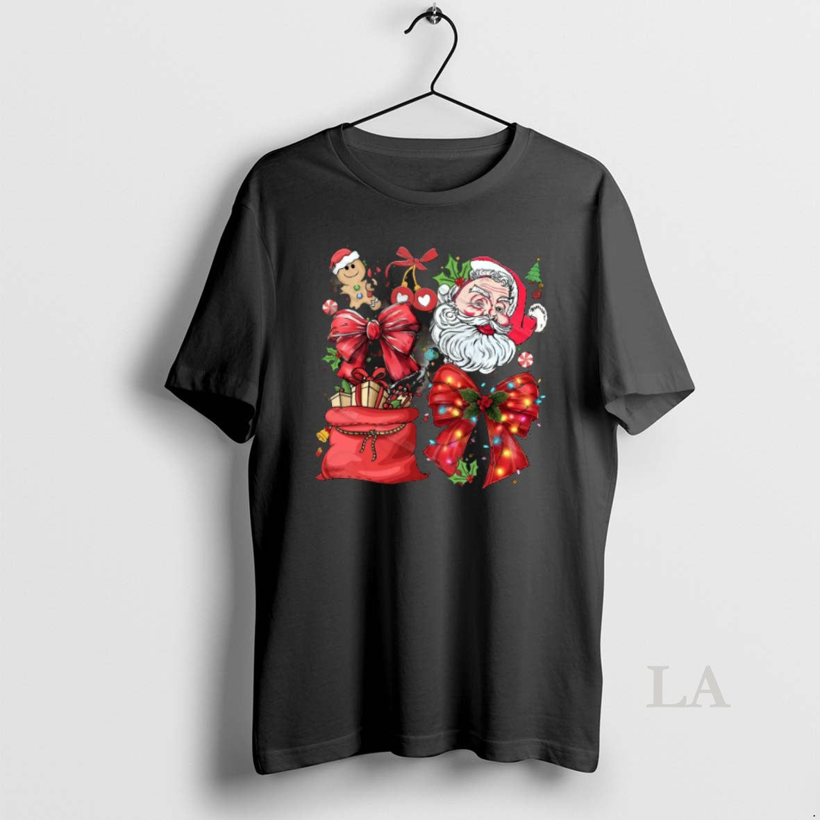 Original Preppy Santa Clause Glitter Christmas T Shirt P5xt6hvie3n 1