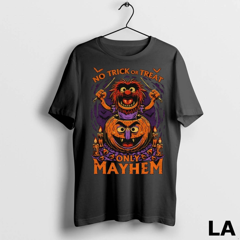 Original Puppet Pumpkin No Trick Or Treat Only Mayhem Halloween 2025