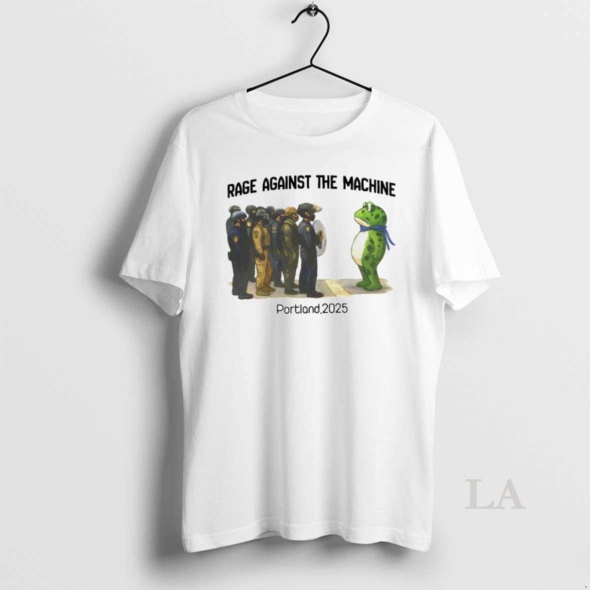 Original Rage Against The Machine Portland 2025 Frog Art