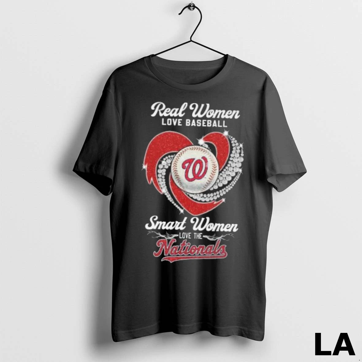 Original Real Women Love Baseball Smart Women Love The Washington Nationals Diamond Heart 2025