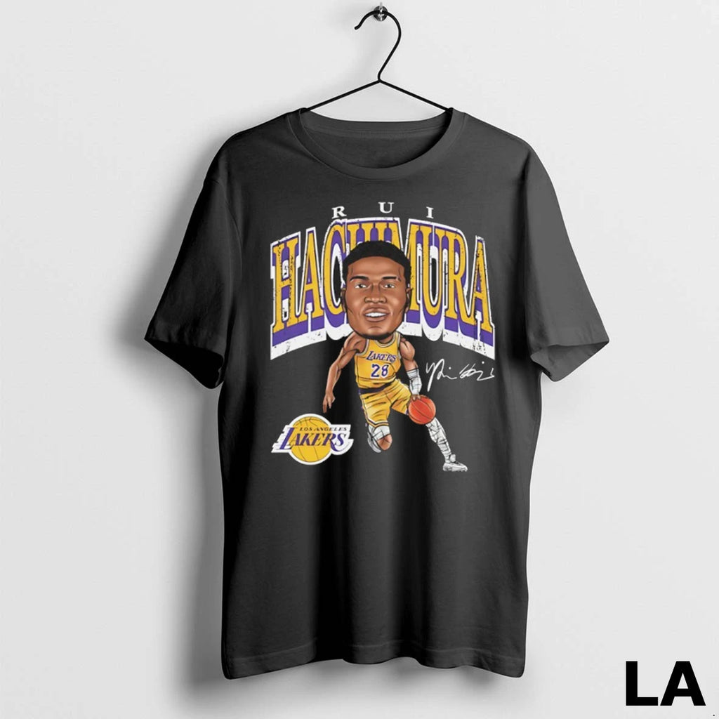 Original Rui Hachimura Los Angeles Lakers Autographed Cartoon