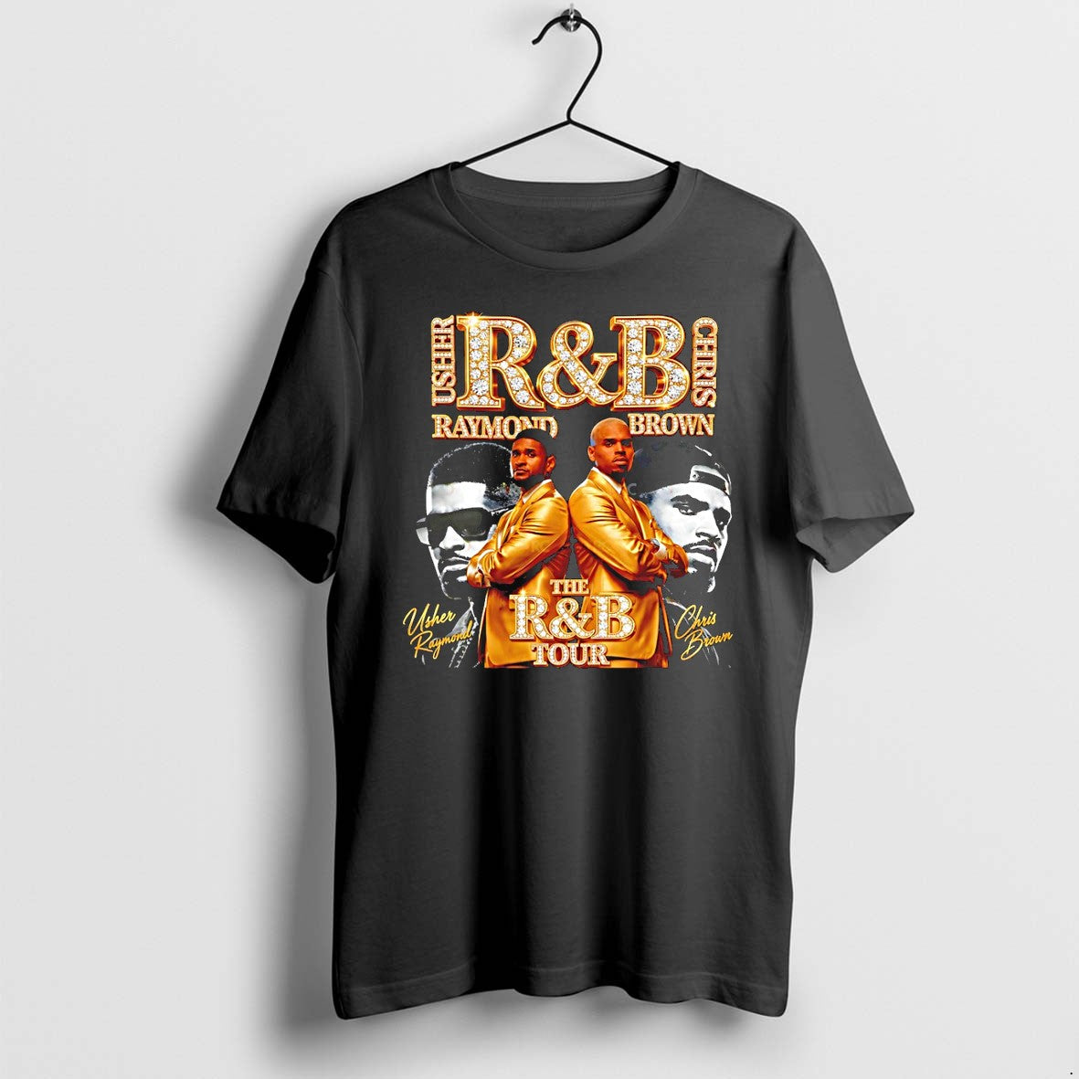 Original Usher Raymond And Chris Brown Usher R B Tour 2026 Signatures Tshirts