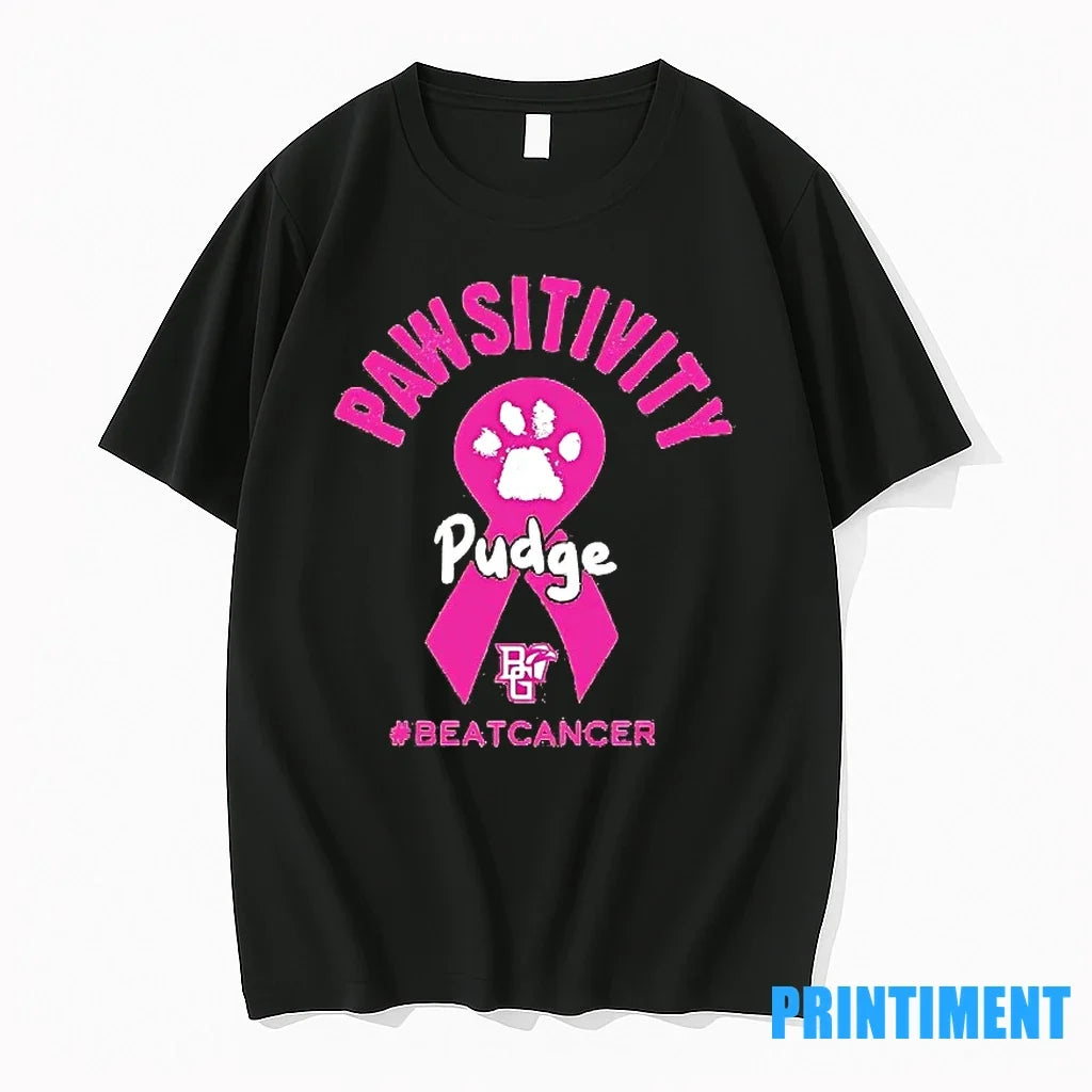Pawsitivity Pudge The Cat Breast Cancer Awareness Tshirts Sweater