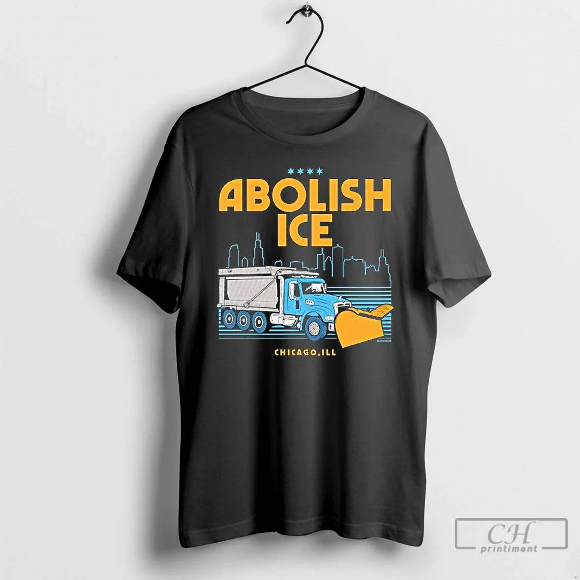 Premium Abolish Ice Chicago Ill City Skyline T Shirts