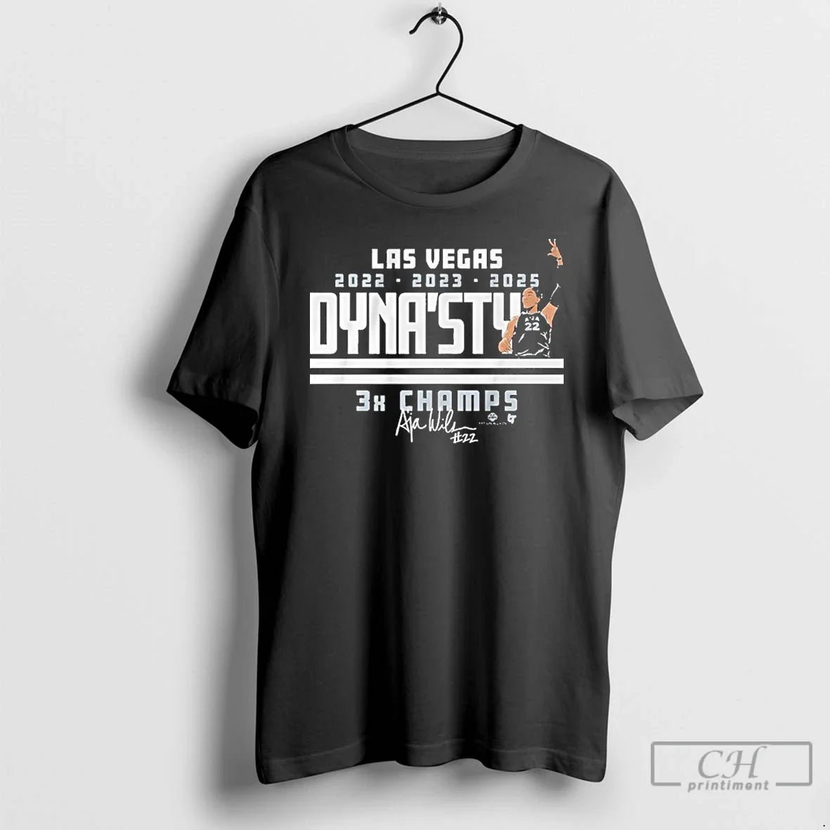 Premium Aja Wilson Dynasty 3x Champions T Shirts