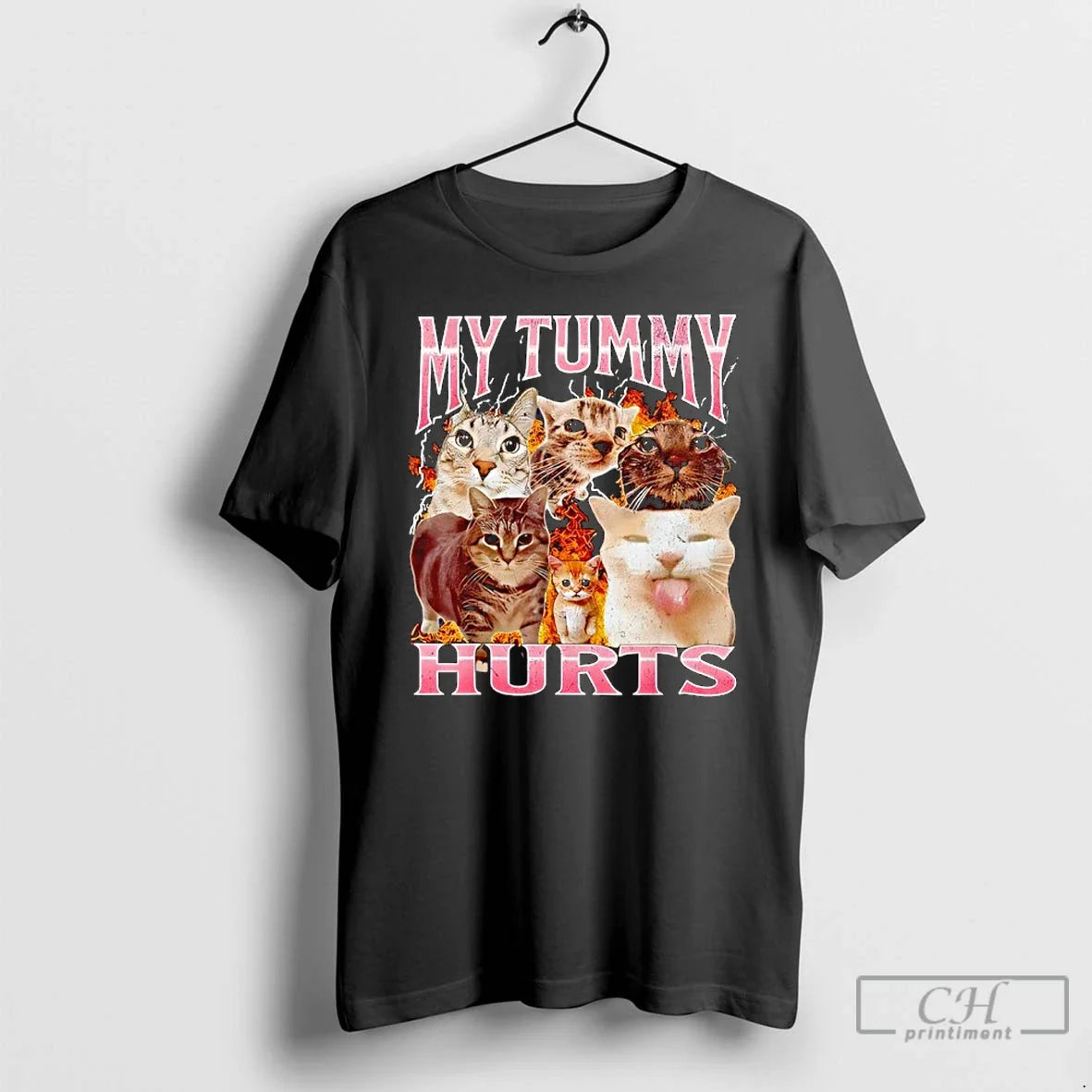 Premium Cat My Tummy Hurts T Shirts
