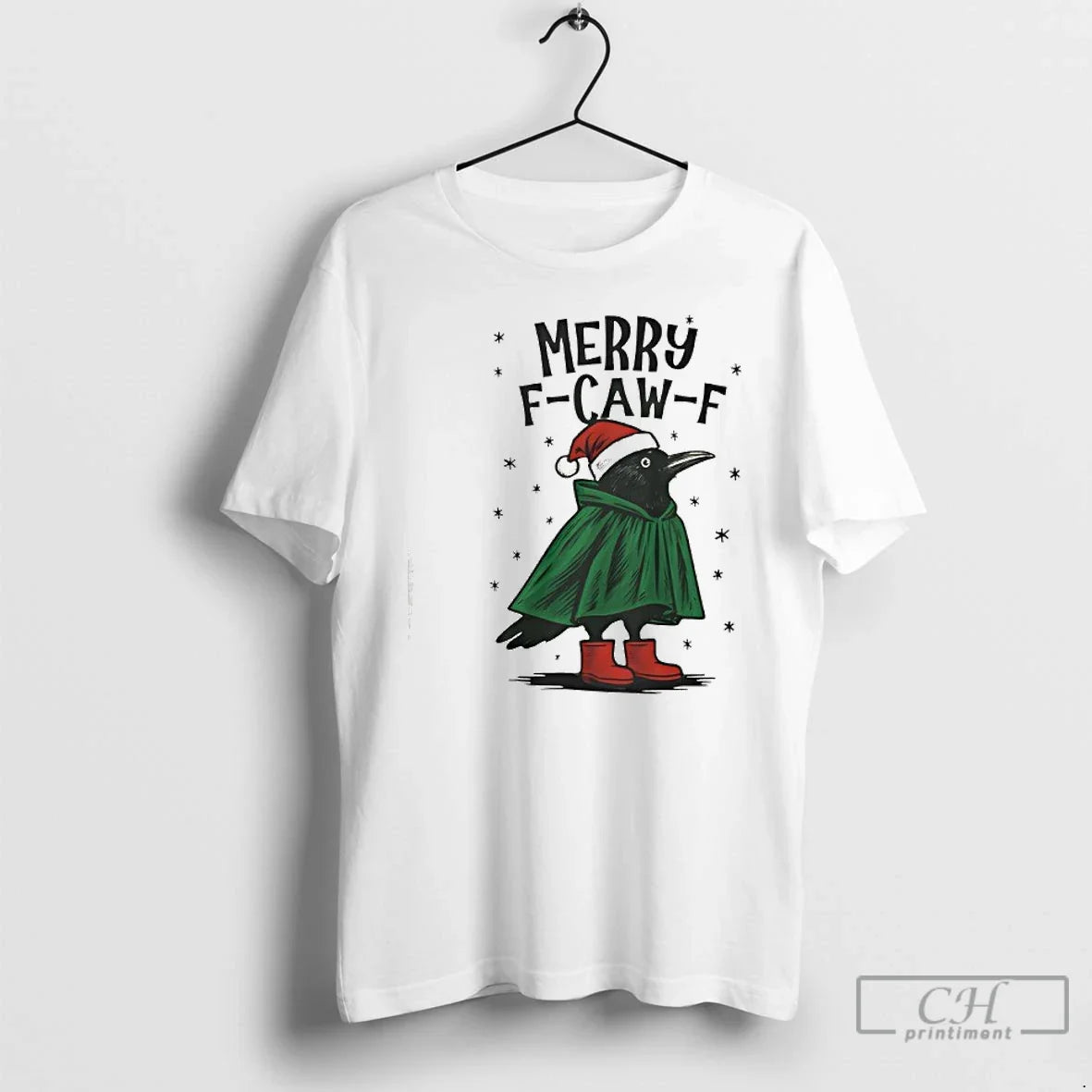 Premium Crow Christmas Merry F Caw F T Shirts